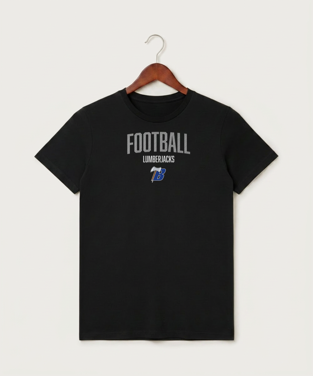 Bemidji High School Football (Boys) - Black T-Shirt - Full Front