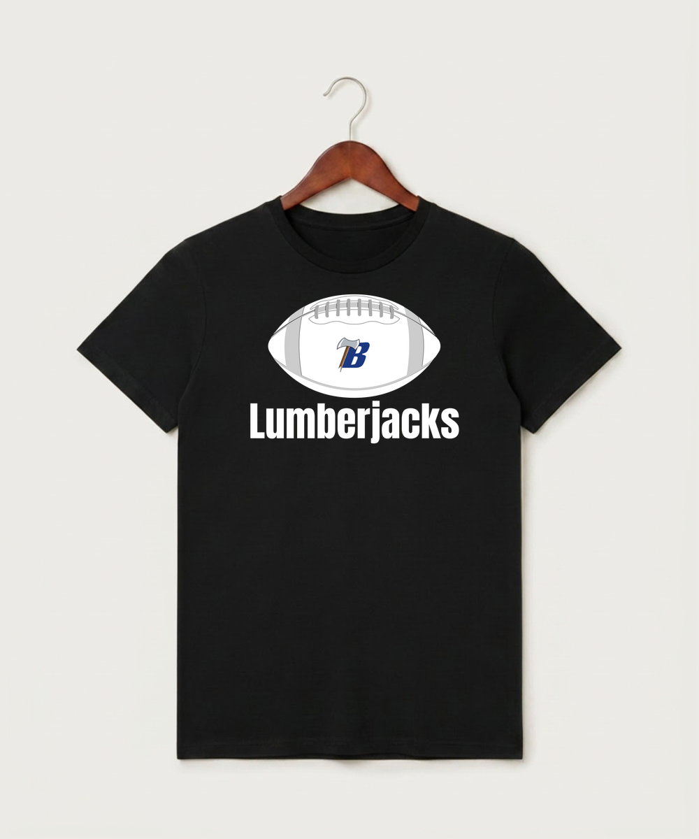 Bemidji High School Football (Boys) - Black T-Shirt - Full Front