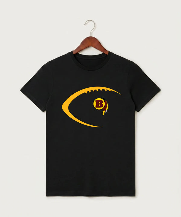 Benson High School Football (Boys) - Black T-Shirt - Full Front