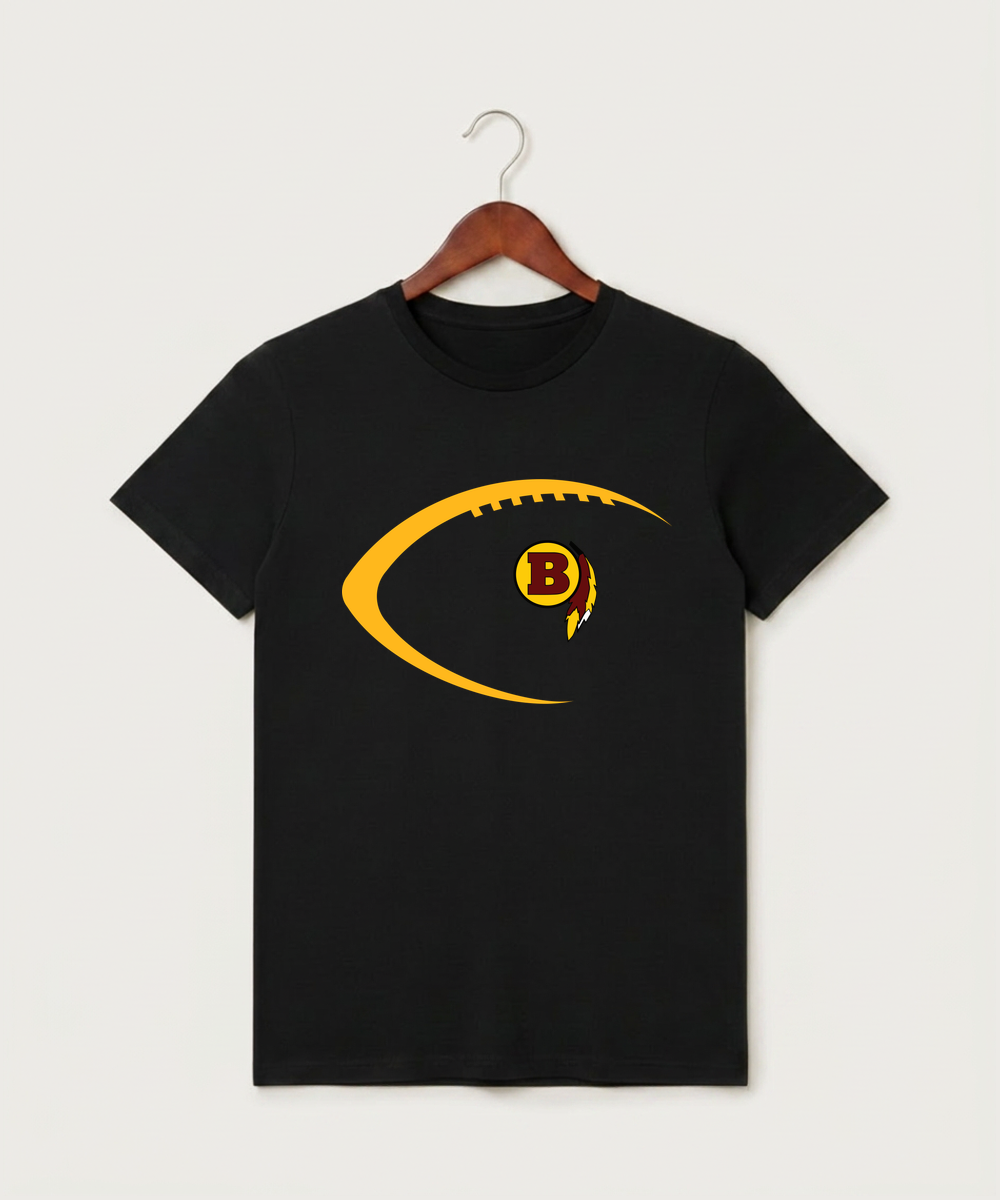 Benson High School Football (Boys) - Black T-Shirt - Full Front