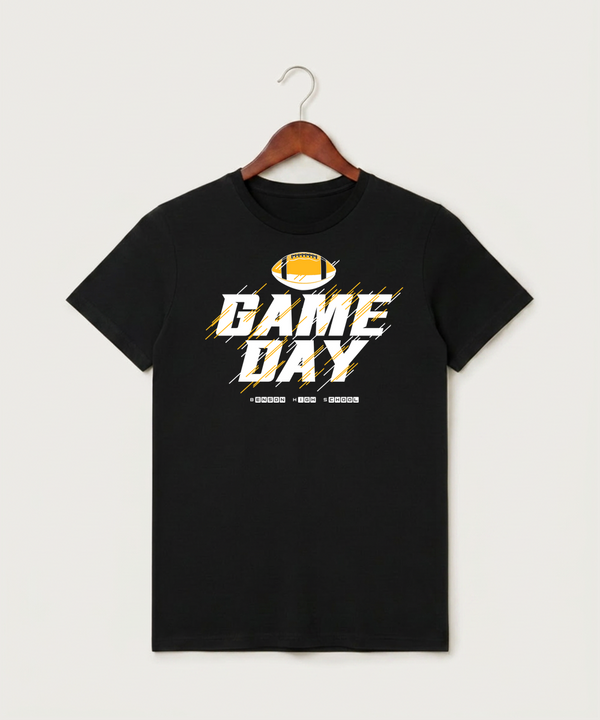 Benson High School Football (Boys) - Black T-Shirt - Full Front
