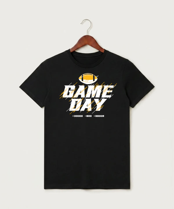 Benson High School Football (Boys) - Black T-Shirt - Full Front