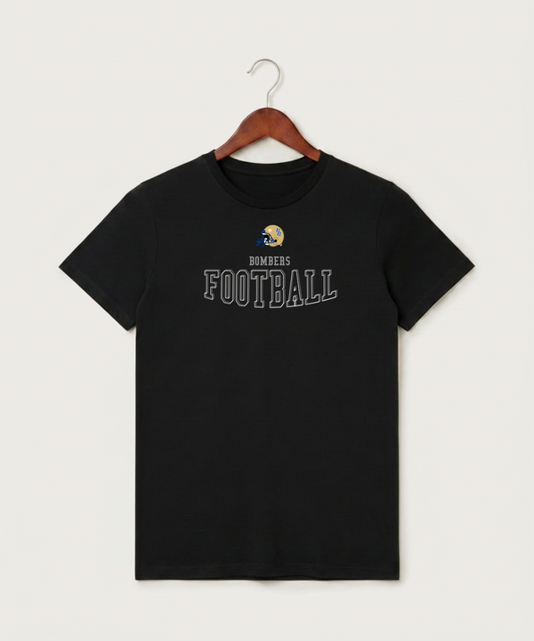 Braham Area High School Football (Boys) - Black T-Shirt - Full Front
