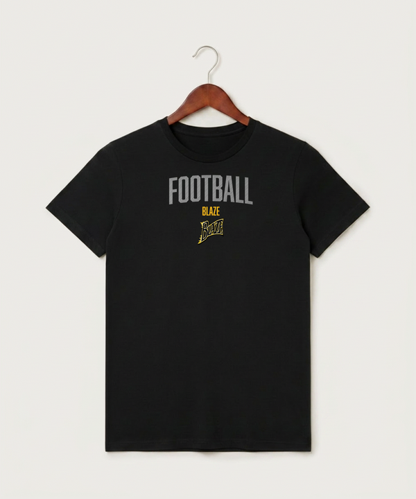 Burnsville High School Football (Boys) - Black T-Shirt - Full Front