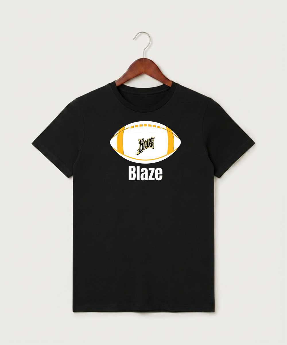 Burnsville High School Football (Boys) - Black T-Shirt - Full Front