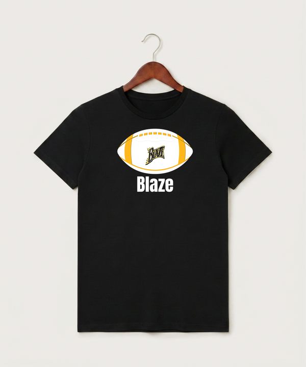 Burnsville High School Football (Boys) - Black T-Shirt - Full Front