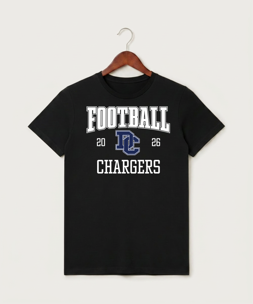 Dassel Cokato High School Football (Boys) - Black T-Shirt - Full Front