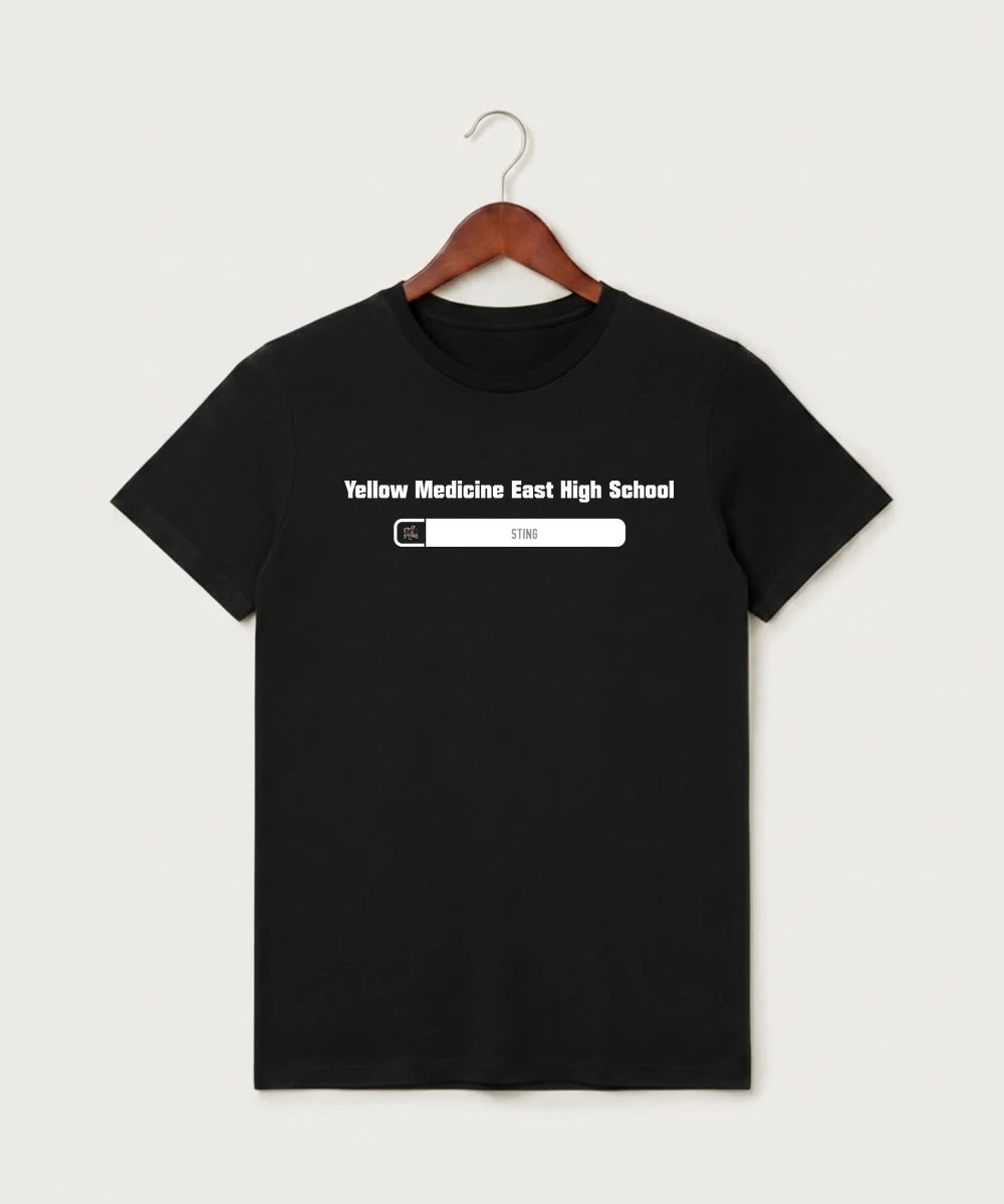 Yellow Medicine East High School Athletics - Black T-Shirt - Full Front