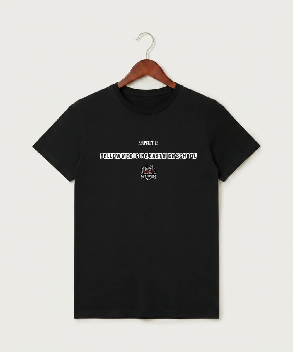 Yellow Medicine East High School Athletics - Black T-Shirt - Full Front
