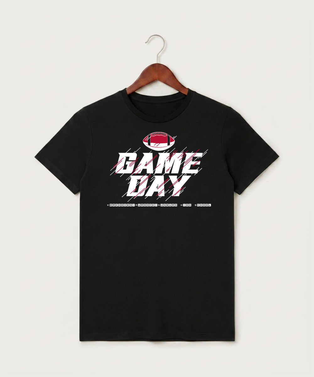 Kerkhoven-Murdock-Sunburg High School Football (Boys) - Black T-Shirt - Full Front