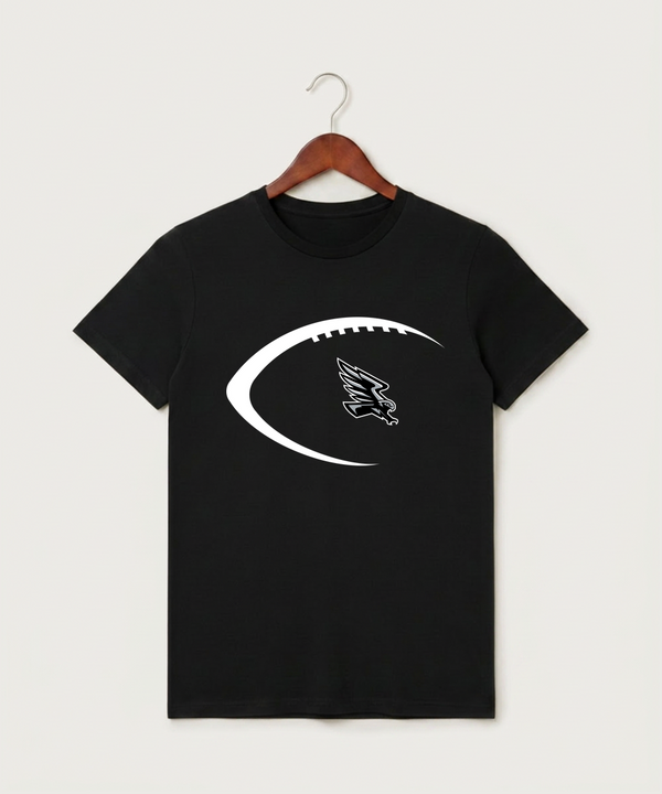 Red Rock Central High School Football (Boys) - Black T-Shirt - Full Front