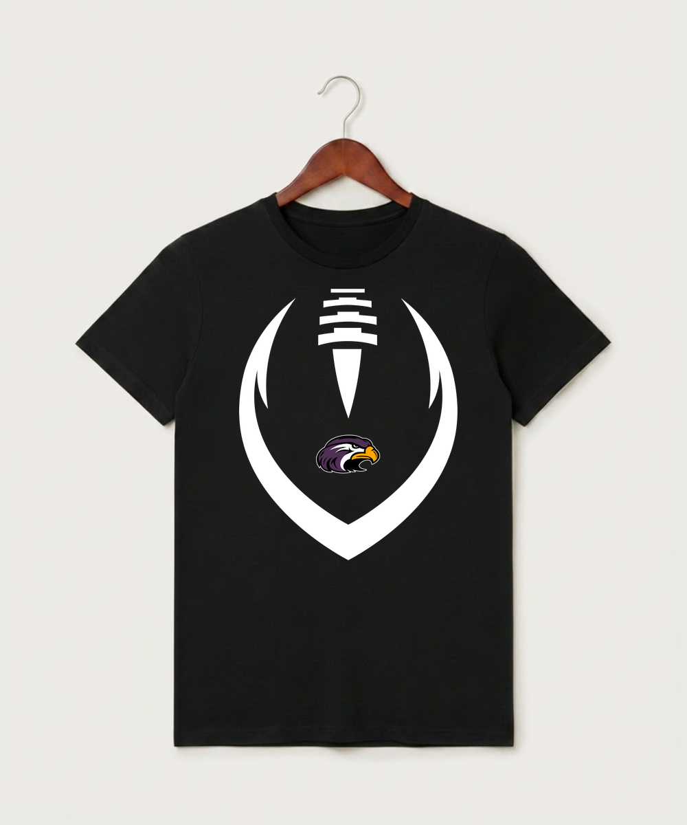 Montevideo High School Football (Boys) - Black T-Shirt - Full Front