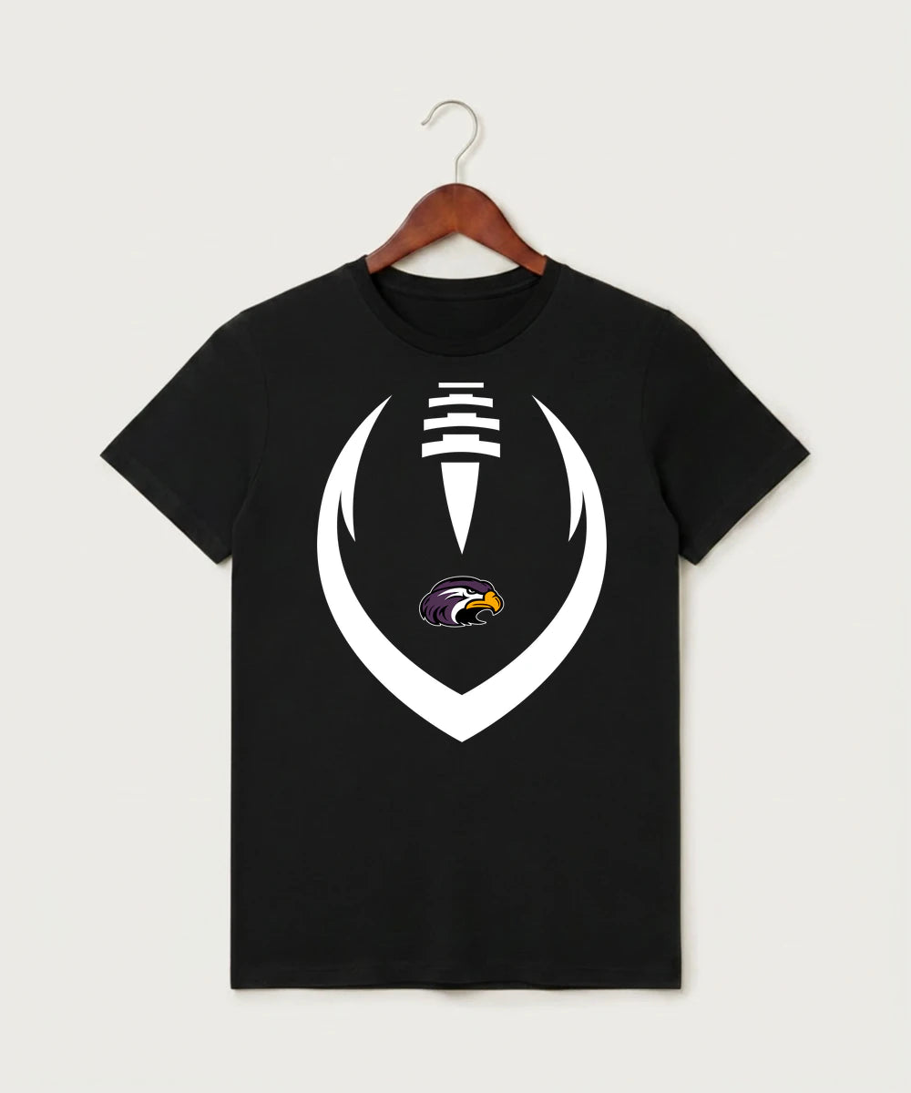 Montevideo High School Football (Boys) - Black T-Shirt - Full Front