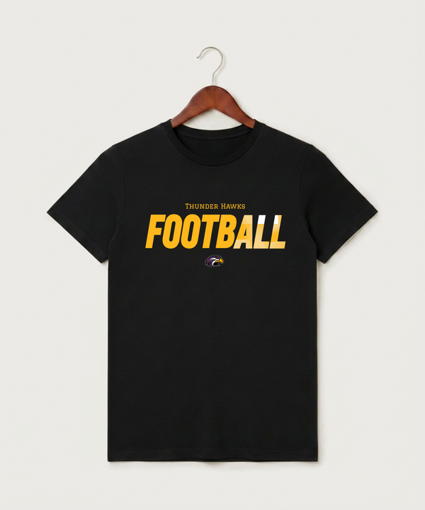 Montevideo High School Football (Boys) - Black T-Shirt - Full Front