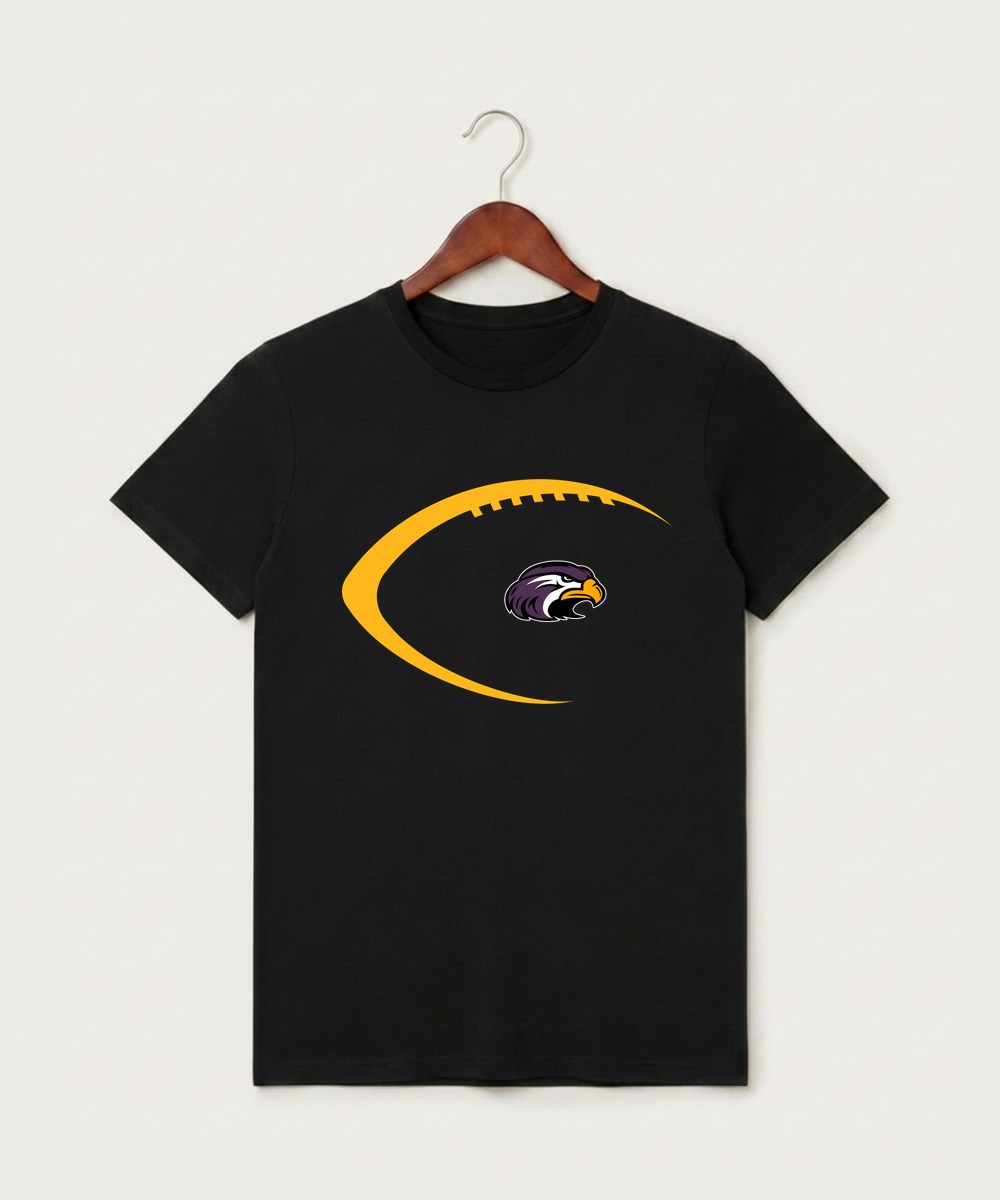 Montevideo High School Football (Boys) - Black T-Shirt - Full Front