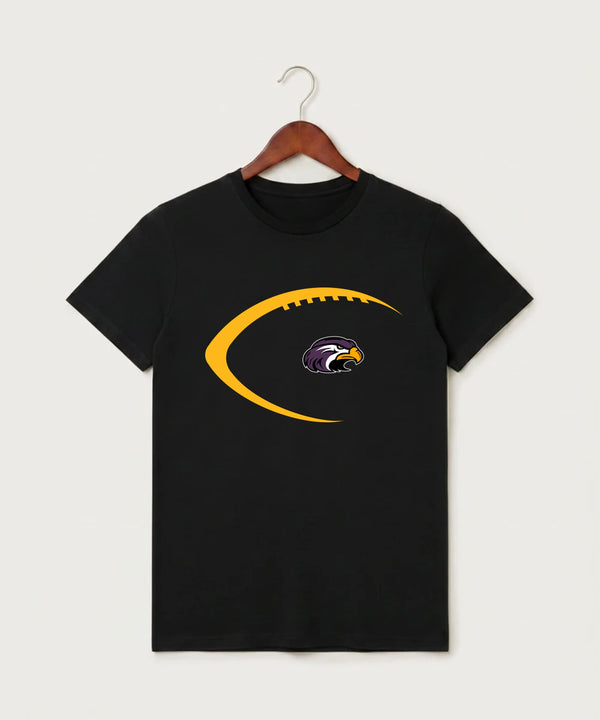 Montevideo High School Football (Boys) - Black T-Shirt - Full Front