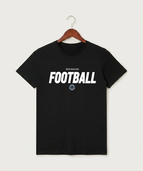 Martin County West High School Football (Boys) - Black T-Shirt - Full Front