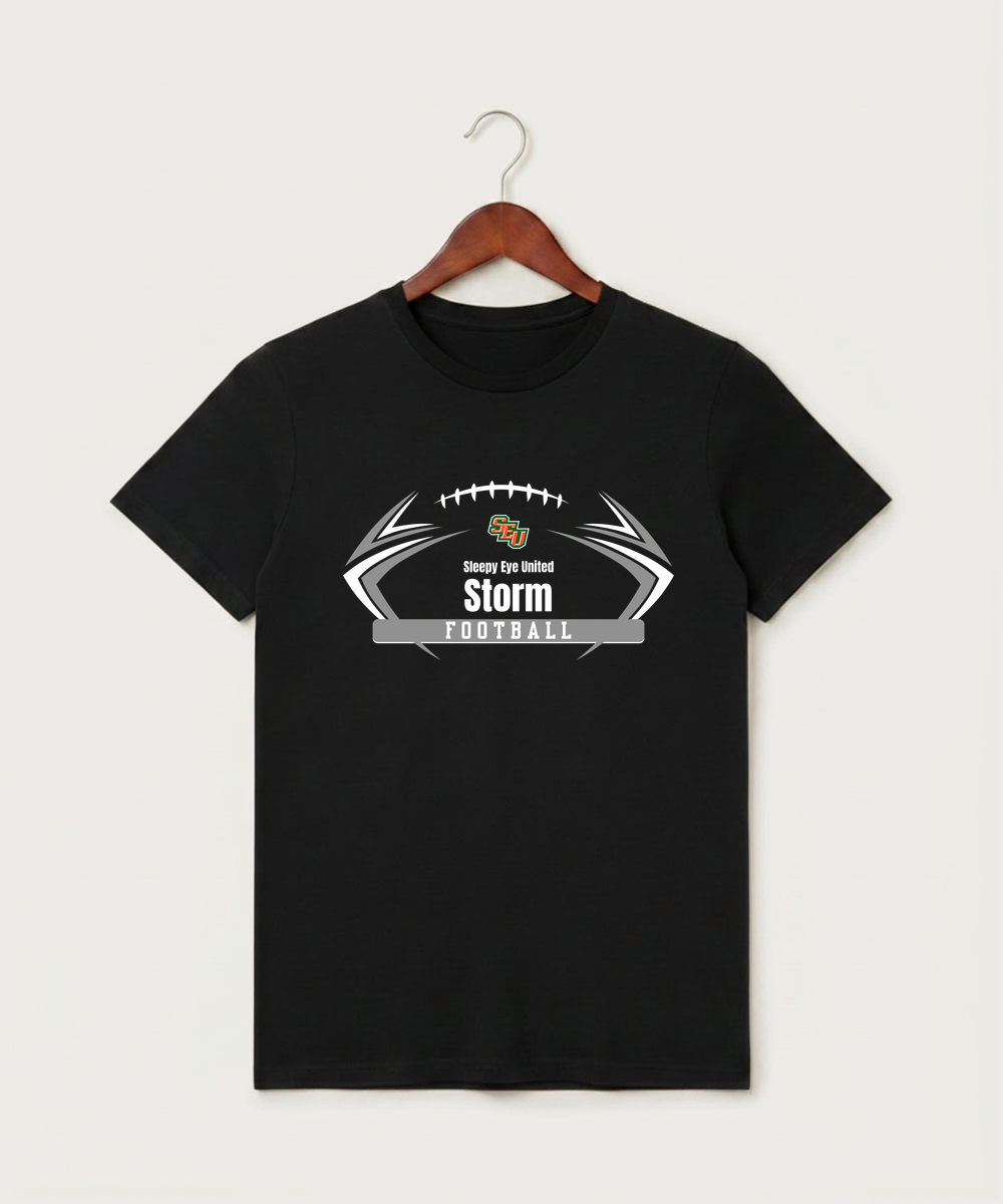 Sleepy Eye United Football (Boys) - Black T-Shirt - Full Front