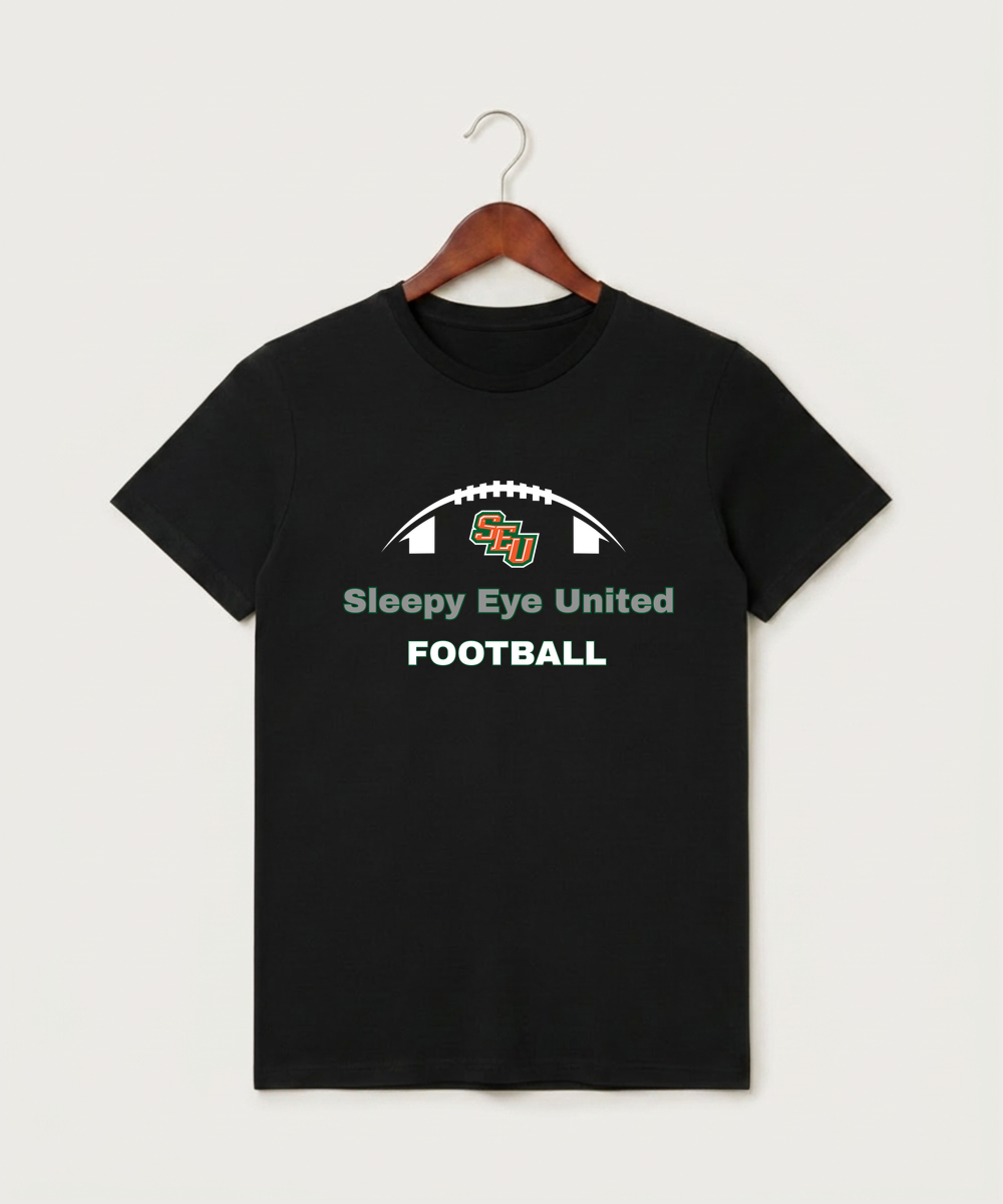 Sleepy Eye United Football (Boys) - Black T-Shirt - Full Front