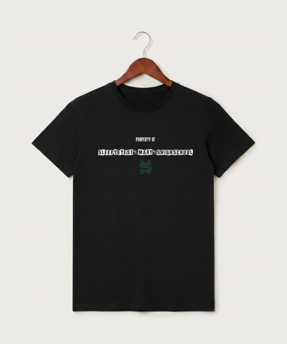 Sleepy Eye St. Mary's High School Athletics - Black T-Shirt - Full Front