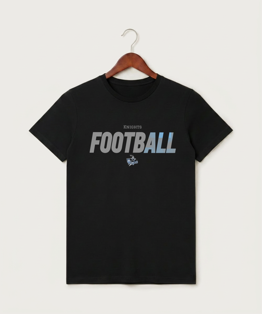 Russell-Tyler-Ruthton High School Football (Boys) - Black T-Shirt - Full Front