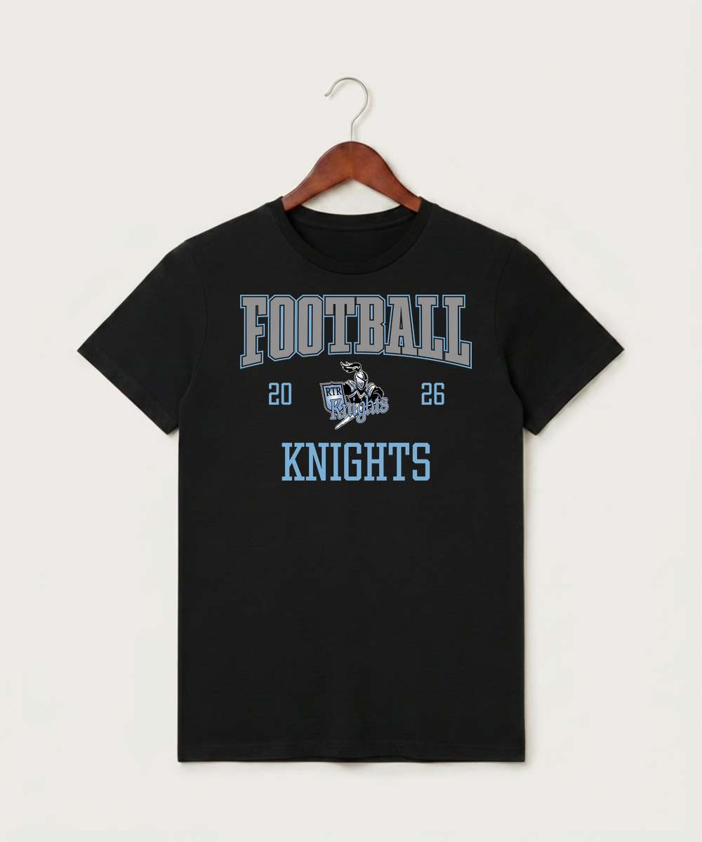 Russell-Tyler-Ruthton High School Football (Boys) - Black T-Shirt - Full Front
