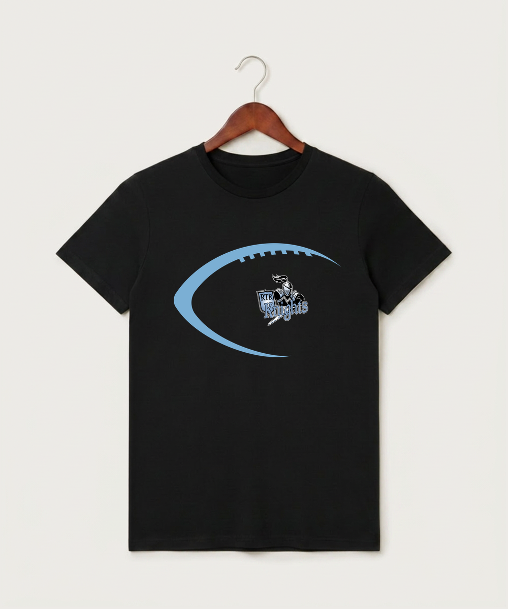 Russell-Tyler-Ruthton High School Football (Boys) - Black T-Shirt - Full Front