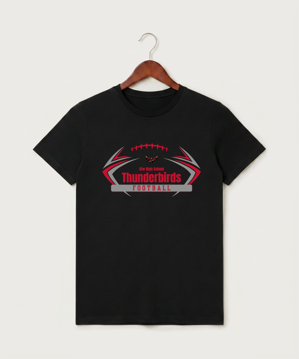 Gfw High School Football (Boys) - Black T-Shirt - Full Front