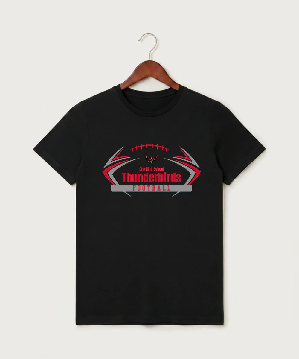 Gfw High School Football (Boys) - Black T-Shirt - Full Front