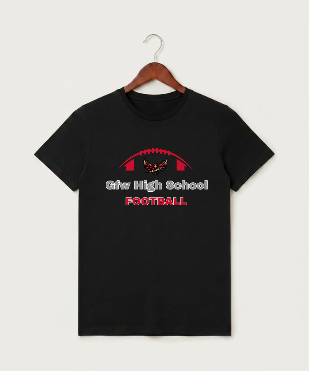Gfw High School Football (Boys) - Black T-Shirt - Full Front