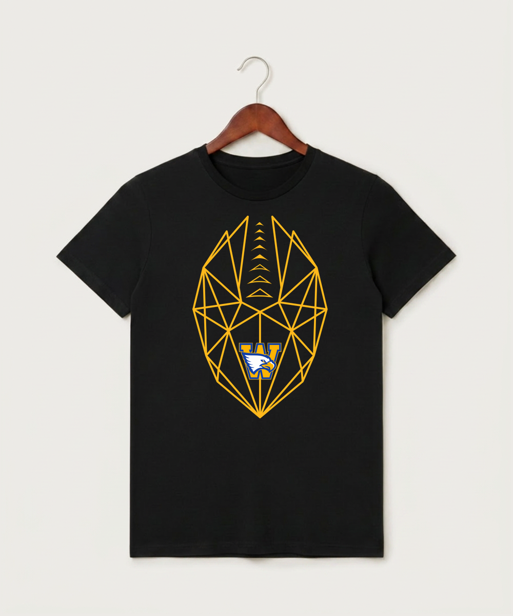 Windom Area High School Football (Boys) - Black T-Shirt - Full Front