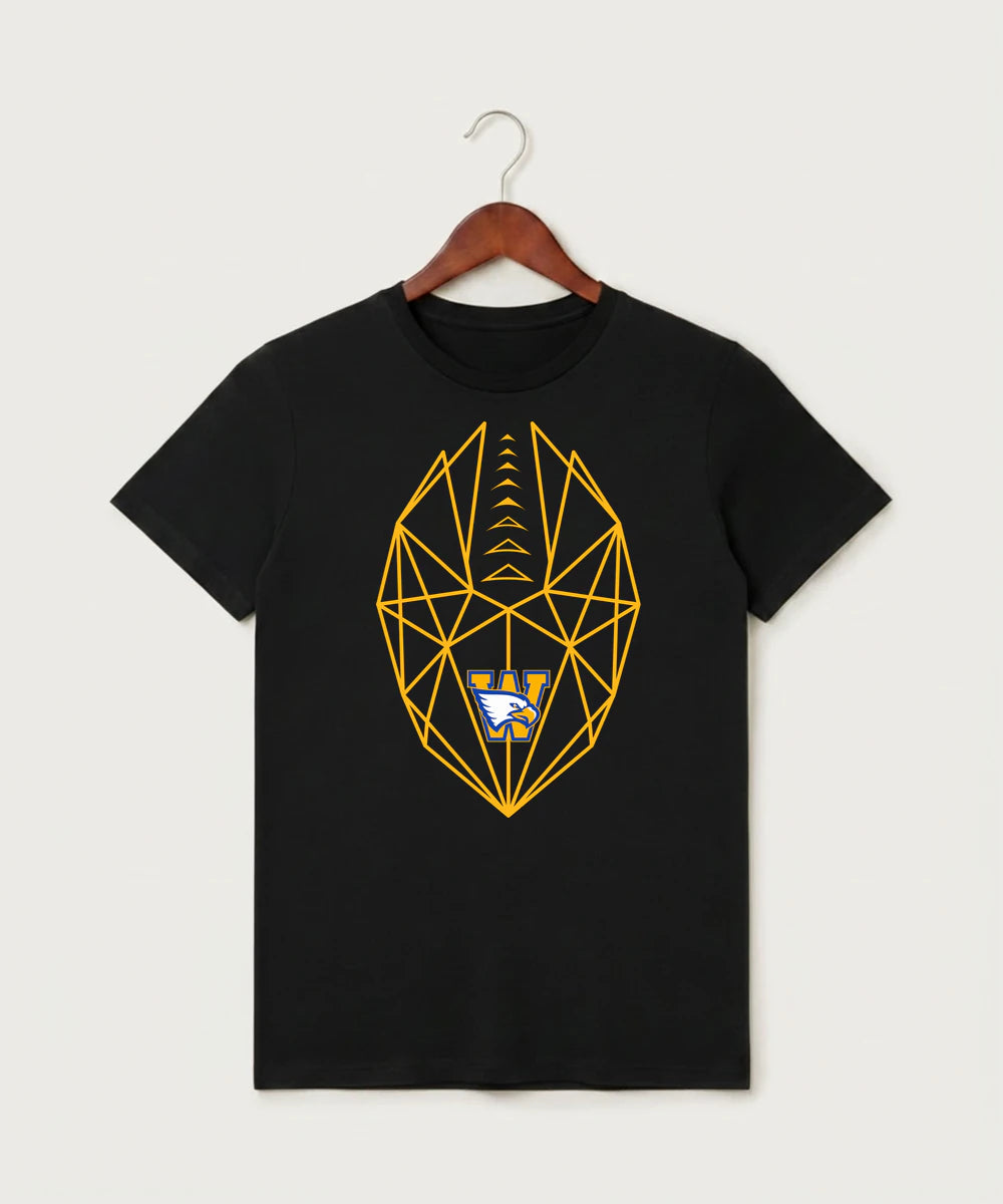 Windom Area High School Football (Boys) - Black T-Shirt - Full Front