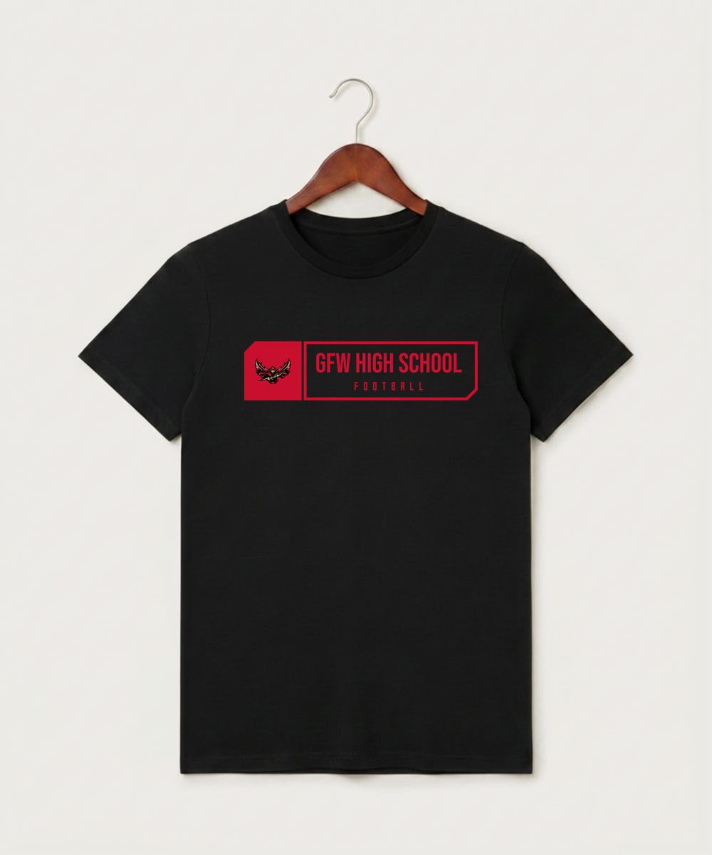 Gfw High School Football (Boys) - Black T-Shirt - Full Front