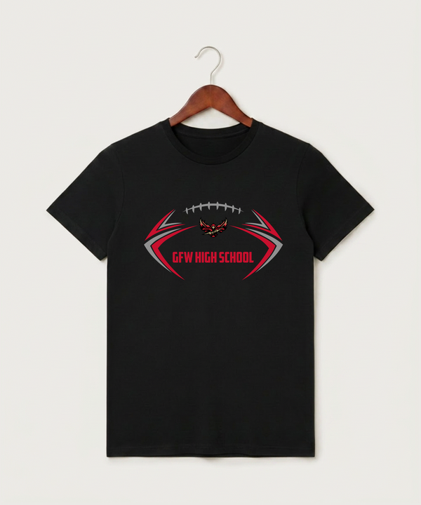Gfw High School Football (Boys) - Black T-Shirt - Full Front