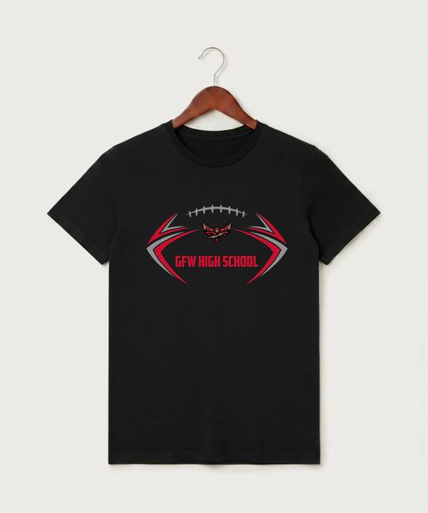 Gfw High School Football (Boys) - Black T-Shirt - Full Front