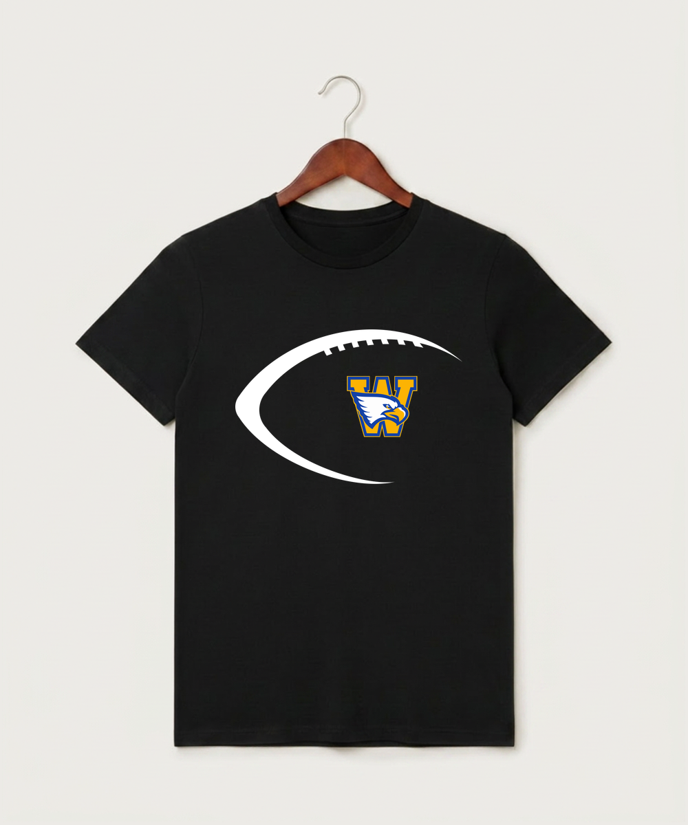 Windom Area High School Football (Boys) - Black T-Shirt - Full Front
