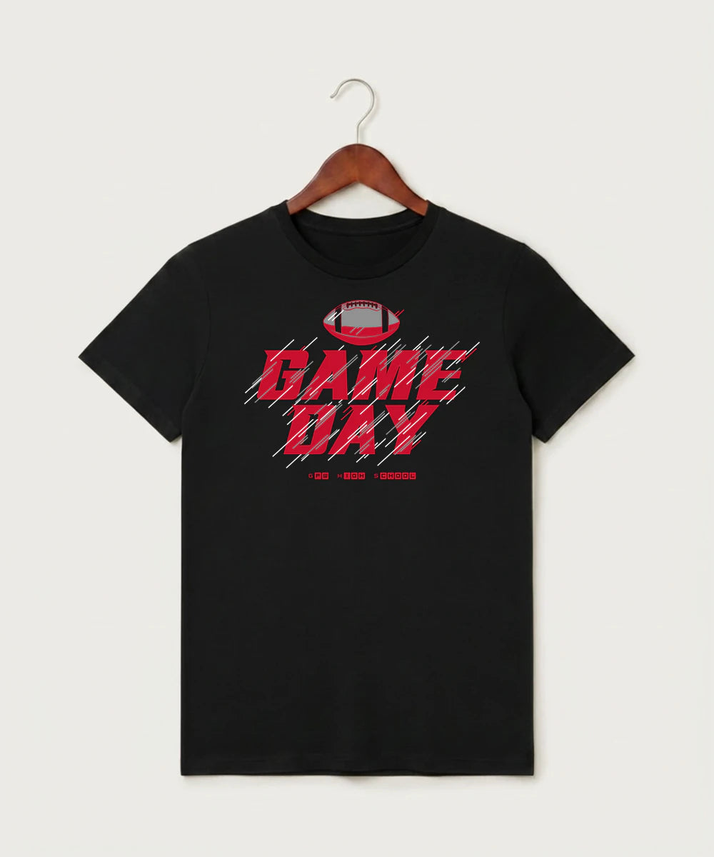 Gfw High School Football (Boys) - Black T-Shirt - Full Front