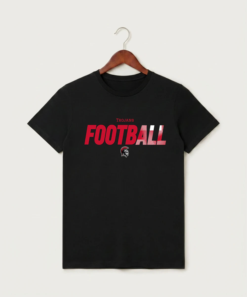 Worthington High School Football (Boys) - Black T-Shirt - Full Front