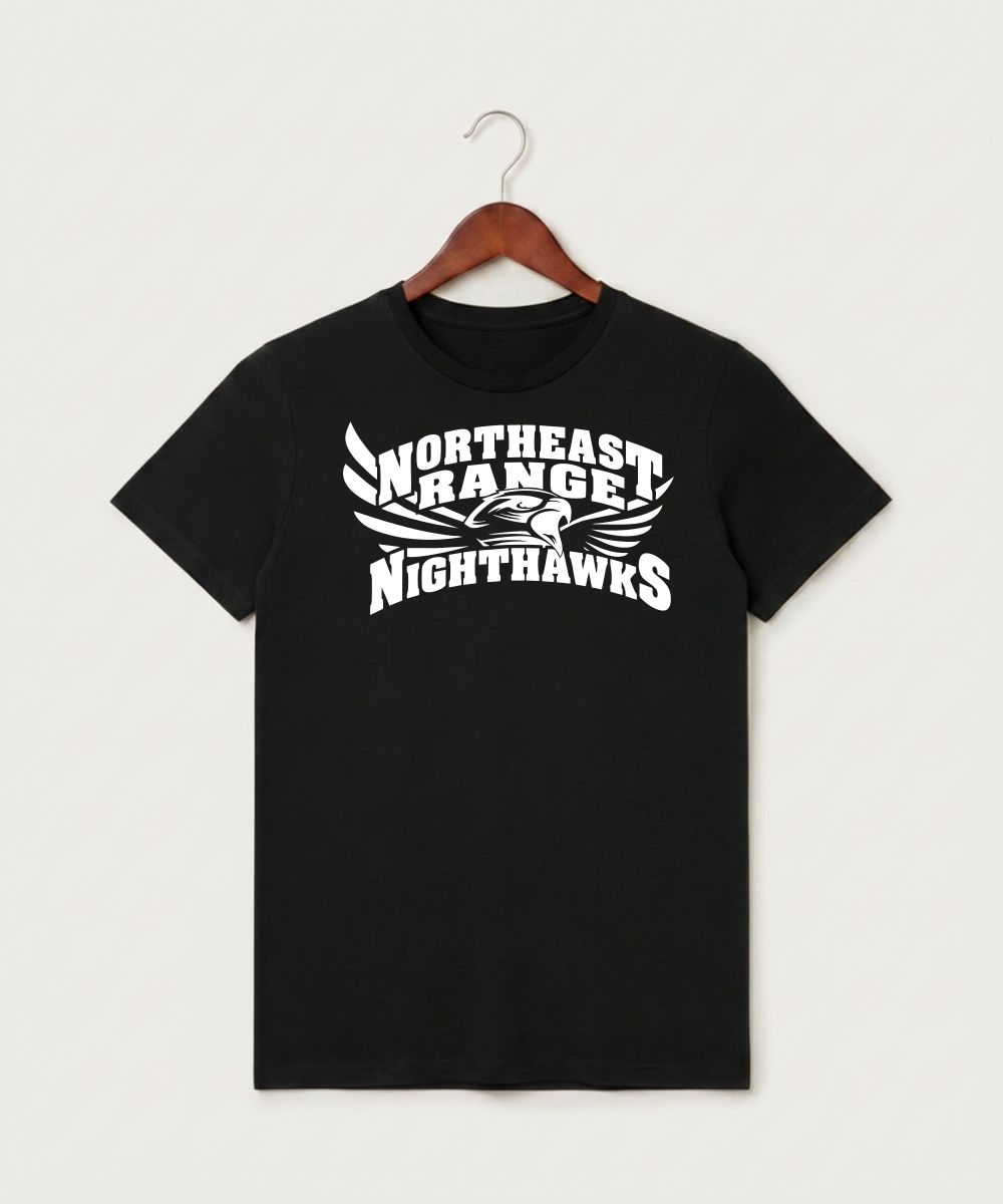Northeast Range High School Volleyball (Girls) - Black T-Shirt - Full Front