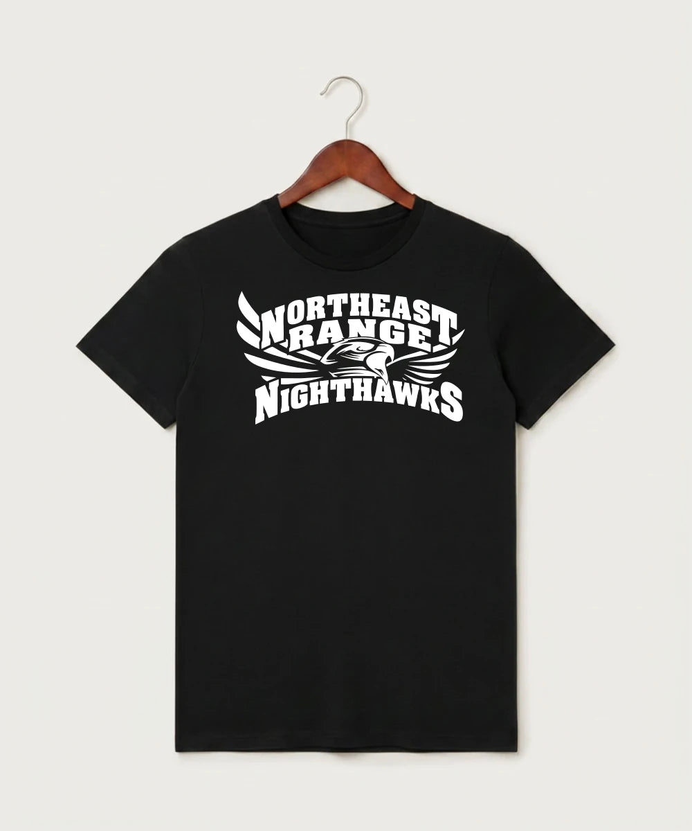 Northeast Range High School Volleyball (Girls) - Black T-Shirt - Full Front
