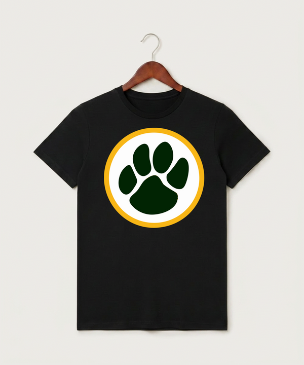 Ashwaubenon High School General (Sandbox) - Black T-Shirt - Full Front