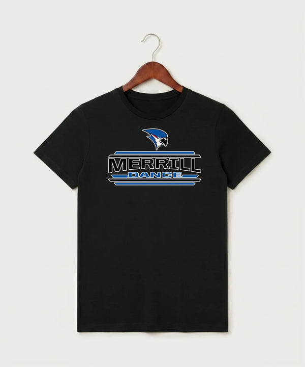 Merrill Dance and Cheer - Black T-Shirt - Full Front