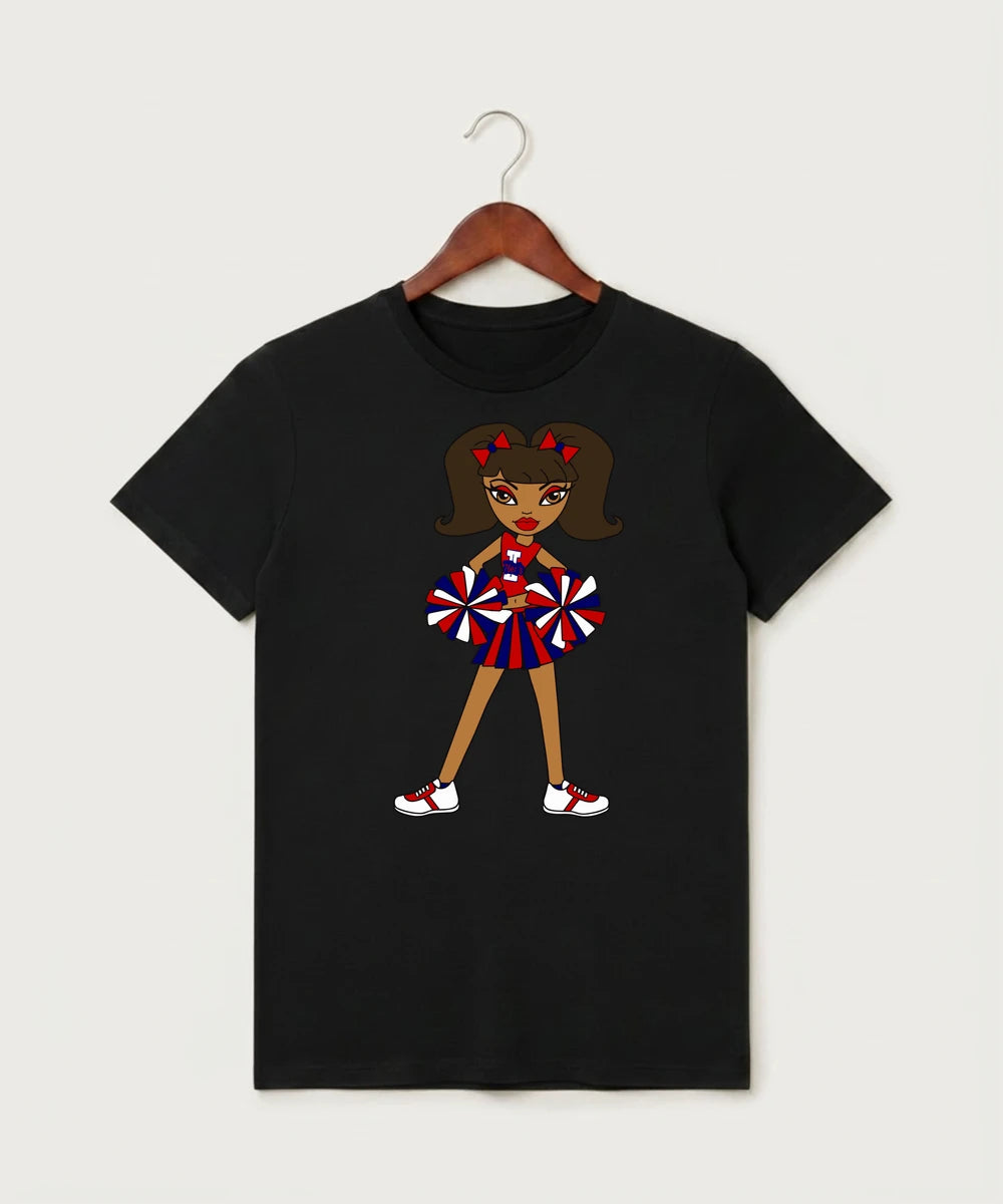 Independence High School Cheer Team - Black T-Shirt - Full Front