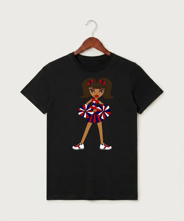 Independence High School Cheer Team - Black T-Shirt - Full Front
