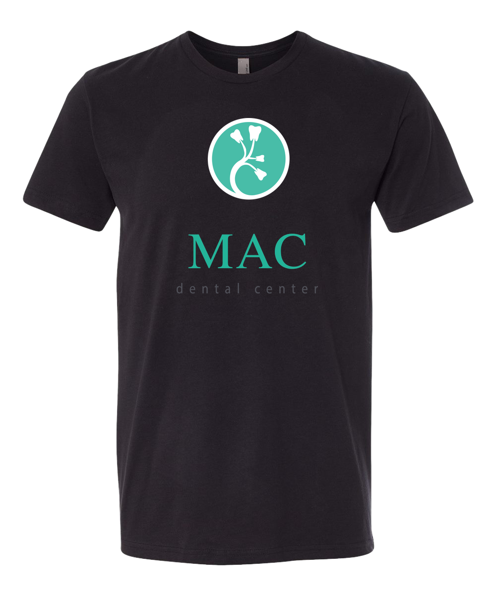 Mac Dental Football - Black T-Shirt - Full Front