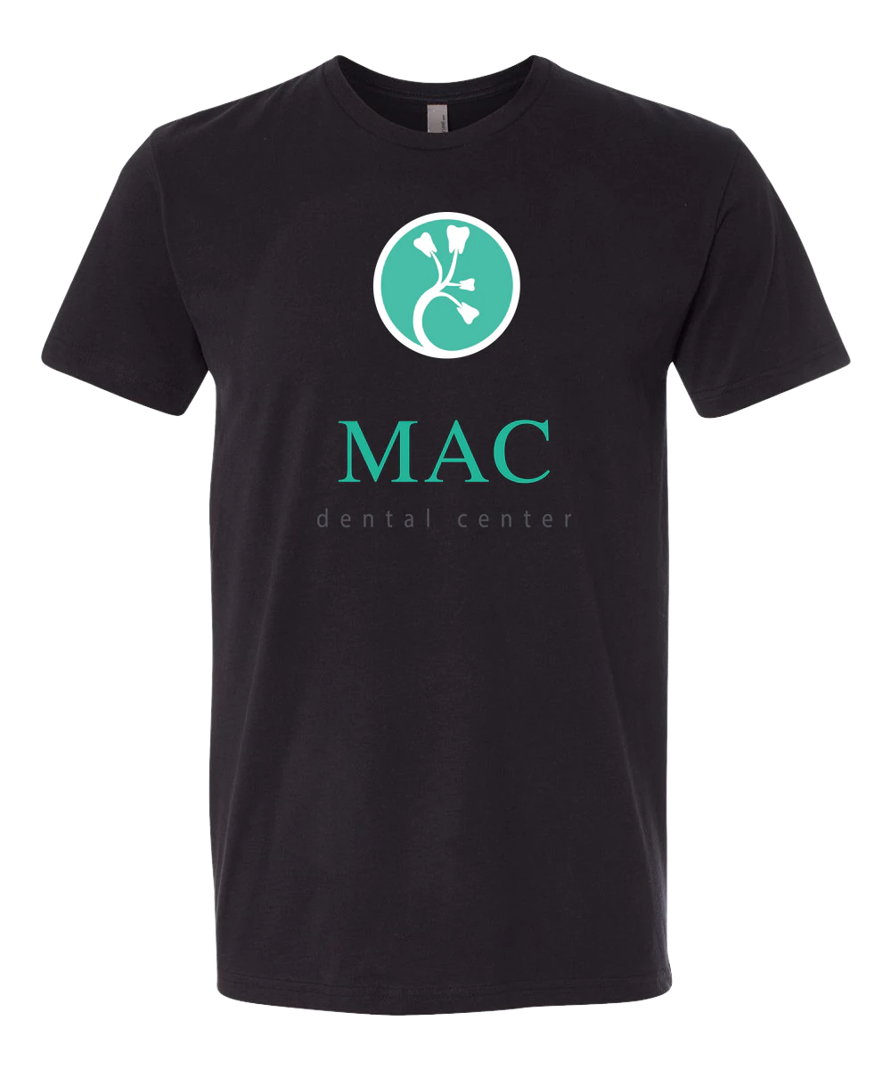 Mac Dental Football - Black T-Shirt - Full Front