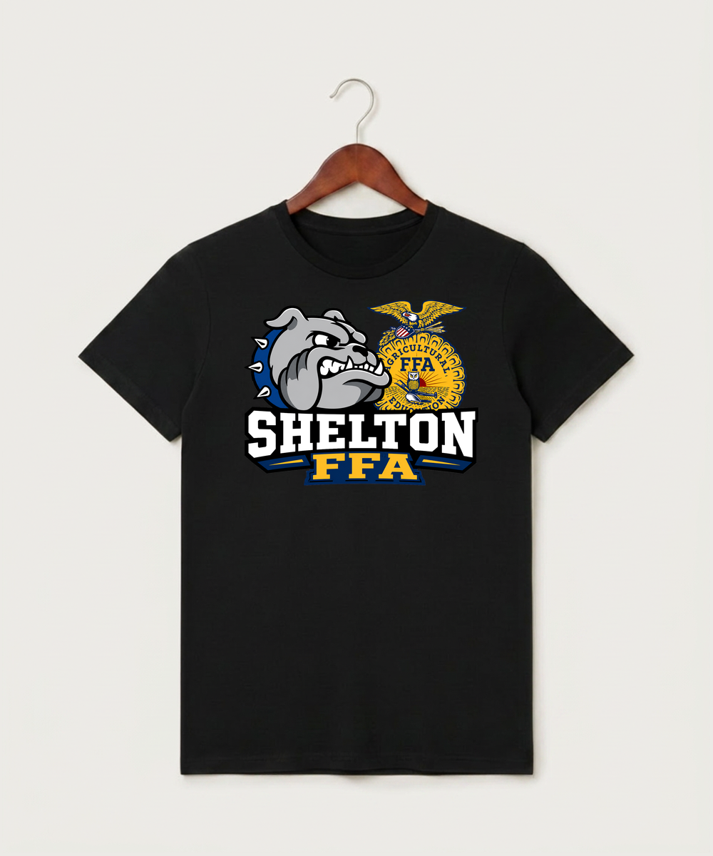 Shelton High School FFA general - Black T-Shirt - Full Front