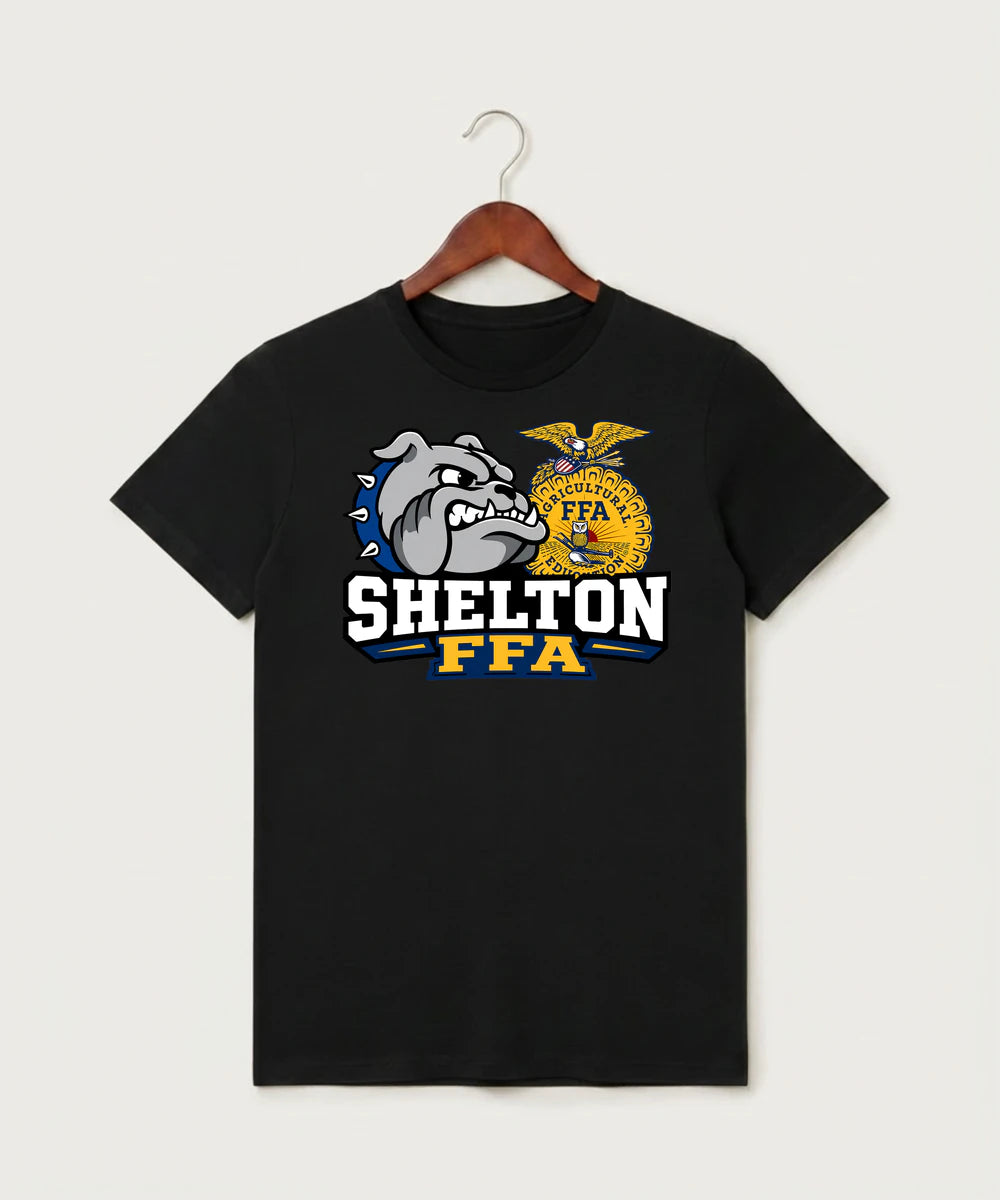 Shelton High School FFA general - Black T-Shirt - Full Front