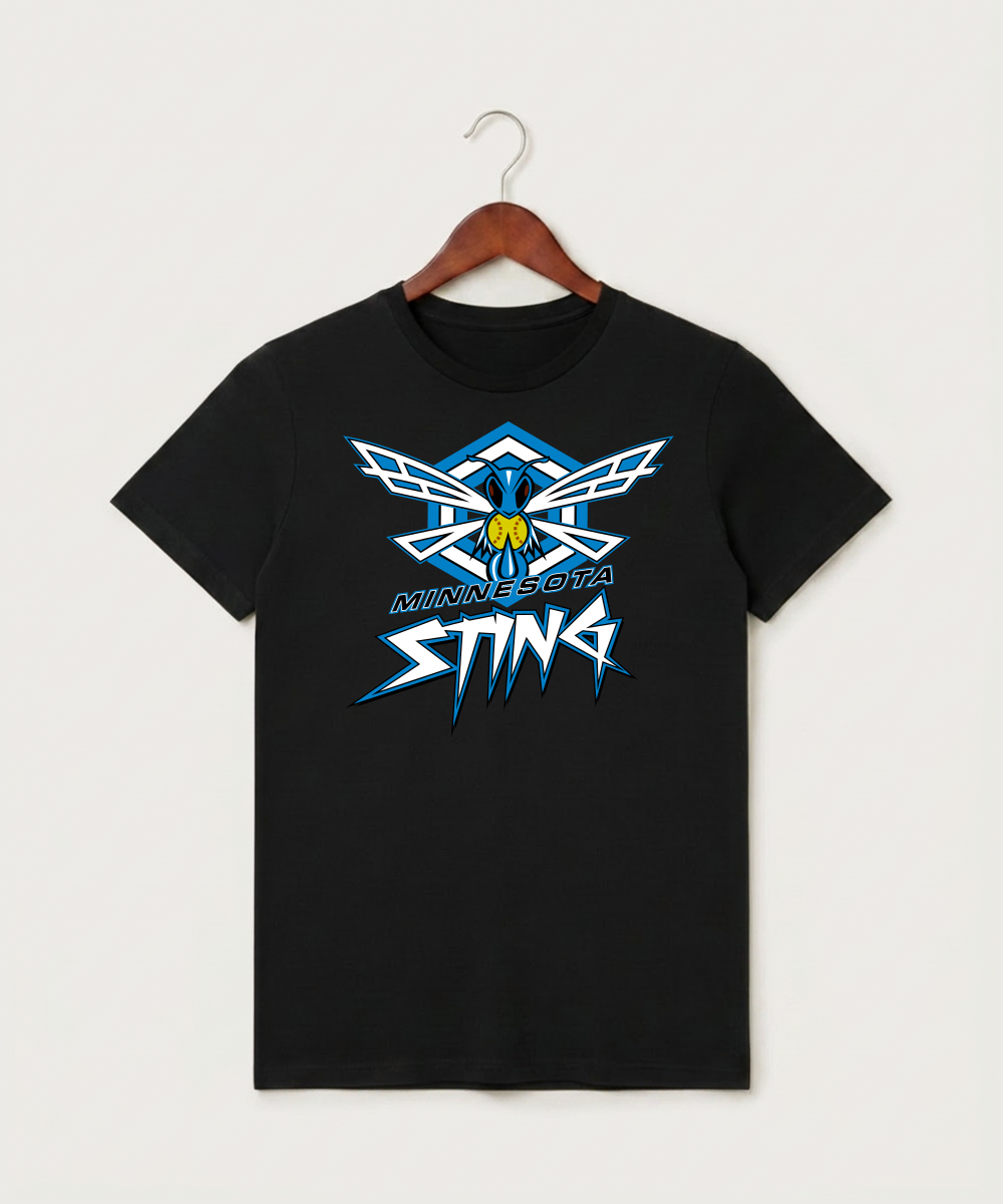 Minnesota Sting Athletics - Black T-Shirt - Full Front