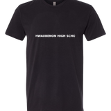 Ashwaubenon Baseball — final e2e test - Black T-Shirt - Full Front